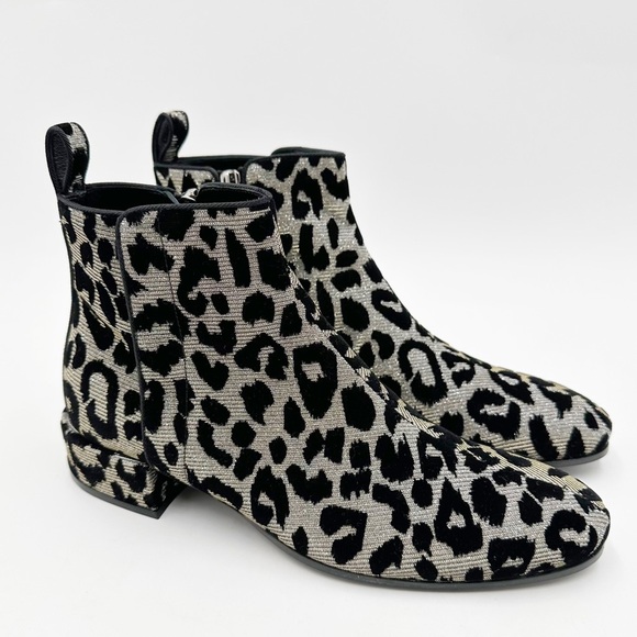 DOLCE & GABBANA leopard fabric ankle boots - Picture 1 of 13